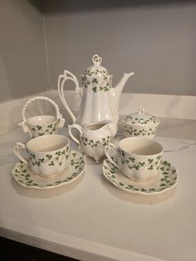 Gordinger shannon shamrock cofee/tea set porcelain